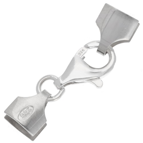 Cierre mosquetón 11 mm para Miyuki 11/0 4 filas - Plata 925 x1