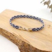 Cierre mosquetón 11 mm para Miyuki 11/0 4 filas - Plata 925 x1