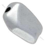 Cuenta pepita irregular 13x11 mm - Plata envejecida x1