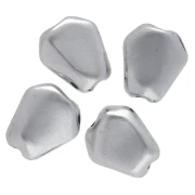 Cuenta pepita irregular 13x11 mm - Plata envejecida x1