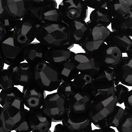 Juego de abalorios de bohemia - Mezcla de abalorios facetados - Negro x50g