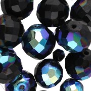 Surtido de perlas de Bohemia - Mezcla de perlas facetadas - Negro Metalizado n°2 x50g