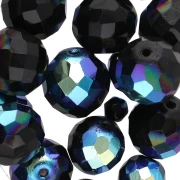 Surtido de perlas de Bohemia - Mezcla de perlas facetadas - Negro Metalizado n°2 x50g