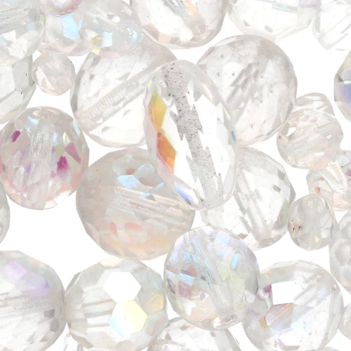 Surtido de cuentas de Bohemia - Mezcla de cuentas facetadas - Cristal Metálico x50g