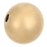 Cuentas redondas de 10 mm - Acero inoxidable chapado en oro 316F x4