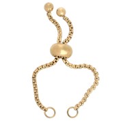 Cierre de cadena veneciana ajustable de 80 mm con anilla abierta Acero inoxidable 316L, Dorado x1