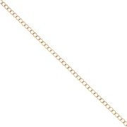 Rombo Cadena de malla de 3 mm - Acero inoxidable 316L chapado en oro x50cm