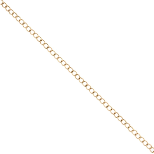 Rombo Cadena de malla de 3 mm - Acero inoxidable 316L chapado en oro x50cm
