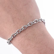 Forçat cadena de malla texturizada 6 mm - Acero inoxidable 304 x50cm