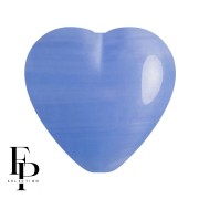 Cuenta de vidrio corazón 16x15 mm - Azul cielo opaco x1