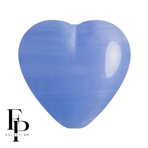 Cuenta de vidrio corazón 16x15 mm - Azul cielo opaco x1