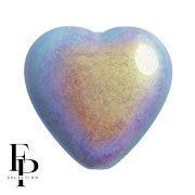 Cuenta de vidrio corazón 16x15 mm - Azul cielo opaco AB x1