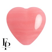 Cuenta de vidrio corazón 16x15 mm - Rosa opaco x1