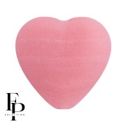 Cuenta de vidrio corazón 16x15 mm - Rosa Opaco Mate x1