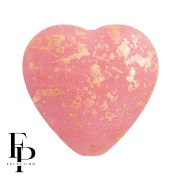Cuenta de vidrio corazón 16x15 mm - Oro rosa opaco Splash Mat x1