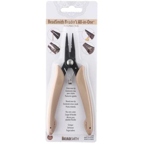 Alicates de joyería con resorte 4 en 1 14 cm - Beige x1
