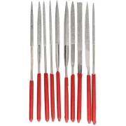 Juego de 10 limas de aguja con punta de diamante de 14 cm - herramientas para joyería x1