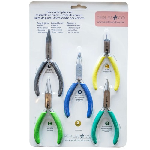 Juego de 5 pinzas para joyería de calidad profesional