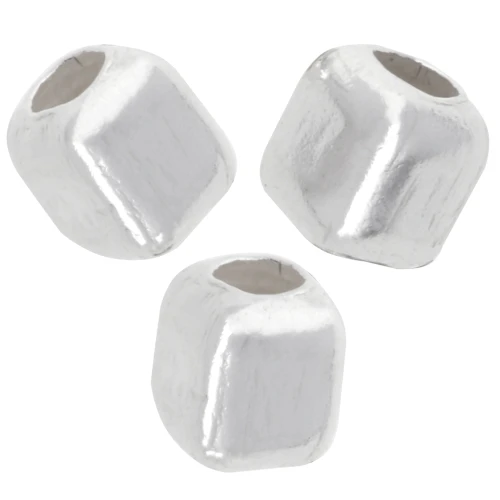 Cuentas cúbicas 3 mm - Plata 925 x10