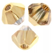 Tupías de cristal Swarovski 5328 de 3 mm - Crystal Aurum x1440