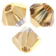 Tupías de cristal Swarovski 5328 de 3 mm - Crystal Aurum x1440