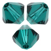 Tupías de cristal Swarovski 5328 de 4 mm - Esmeralda x1440