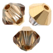 Tupías de cristal Swarovski 5328 de 4 mm - Crystal Aurum x1440