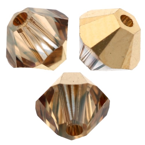 Tupías de cristal Swarovski 5328 de 4 mm - Crystal Aurum x1440