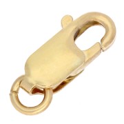 Cierre mosquetón alargado 11,7 mm - Plata 925 Dorado x1|raw }}