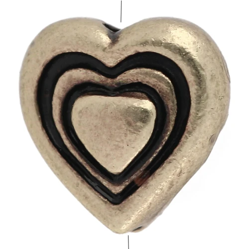 Cuenta corazón 8 mm - Bronce x1