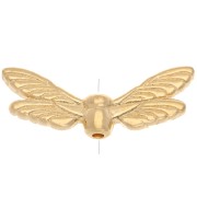 Cuenta alas de libélula 7x20 mm - Dorado con oro fino x1