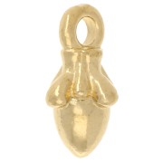 Dije mini borla 10x6 mm - Dorado con oro fino x1|raw }}