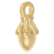 Dije mini borla 10x6 mm - Dorado con oro fino x1
