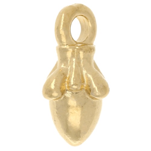 Dije mini borla 10x6 mm - Dorado con oro fino x1