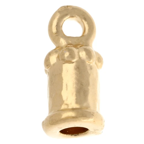 Terminal de cordón trabajado 2 mm - Dorado x1