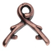 Pinza colgante 10 mm - Cobre envejecido x1