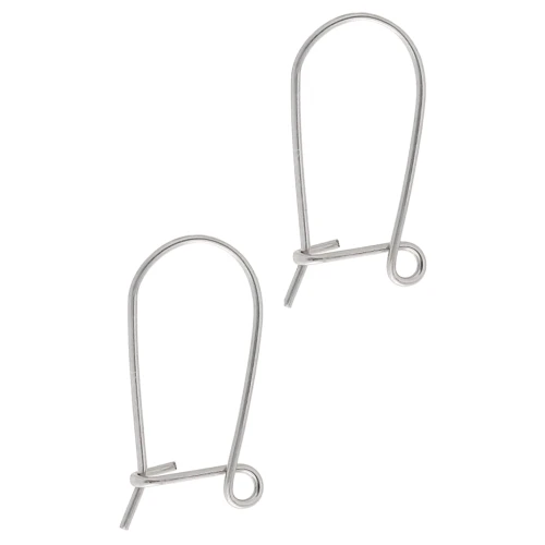 Ganchos pendientes 17 mm - Plateado x2