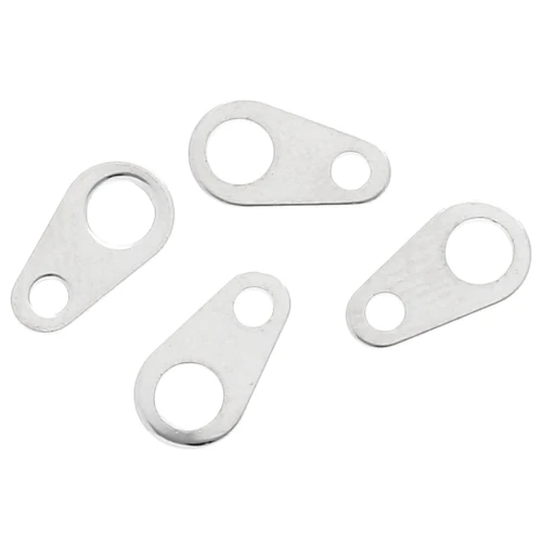 Pinzas ovaladas 9x5 mm - Plateado x144