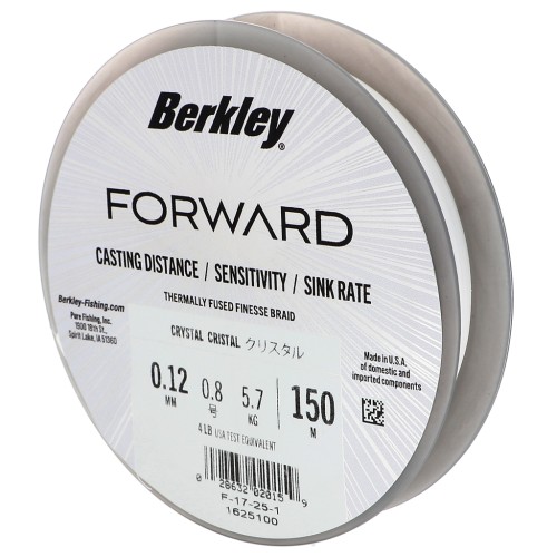 Fil Forward - Trenza fina ultra resistente y flexible 0,12 mm (4LB) - Crystal x150m