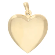 Colgante marco de fotos corazón 26x23 mm - Motivo corazones - Dorado con oro fino x1