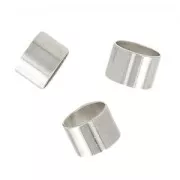 Tubos cuenta pasante para cordones 3 mm rodiado x10