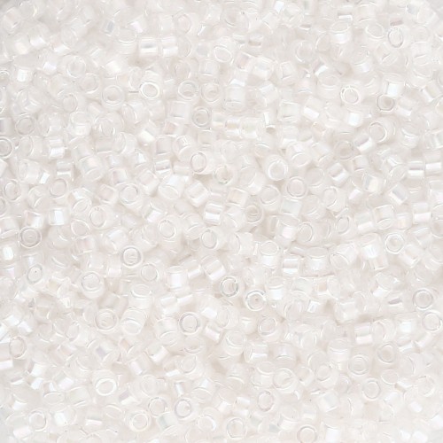 Miyuki Delica 11/0 DB0052 - Cristal AB con vetas en tono melocotón pálido x 100 g