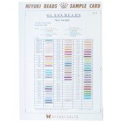Muestra de colores de Rocalla Miyuki 6/0, 8/0, 11/0 y 15/0 (n.º 867/R) Colord Lined