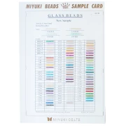 Muestra de colores de Rocalla Miyuki 6/0, 8/0, 11/0 y 15/0 (n.º 867/R) Colord Lined