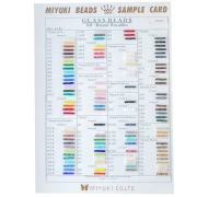 Carta de colores de las cuentas Miyuki Rocalla 8/0 (n.º 865/R/1-2) - Láminas 1 y 2