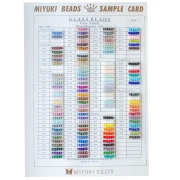 Carta de colores de las cuentas Miyuki Rocalla 6/0 (n.º 866/R/1-3) - Hojas 1, 2 y 3
