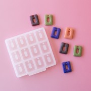 Molde de silicona Géa Creations para colgantes rectangulares 20x15 mm