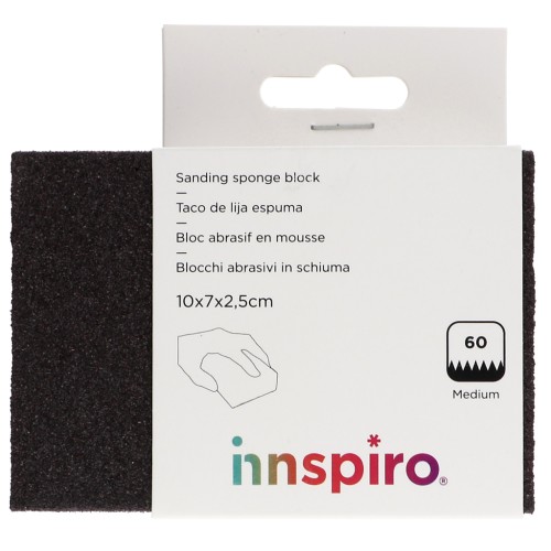 Taco de espuma para lijar, grano medio P60 10x7 cm x1