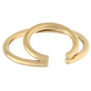 Ear cuff - Bague d'oreille double anneaux 25 mm - Acero inoxidable 304 Gold x1