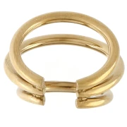 Ear cuff - Bague d'oreille triple anneaux 16 mm à 20 mm - Acero inoxidable 304 Gold x1